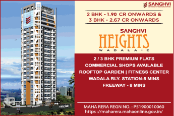 Avail 2 & 3 bhk premium flats at Sanghvi Heights in Mumbai